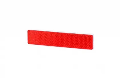 Odbłask mały-długi taśma czerwony prostokąt ODB025