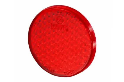 Odbłask okrągły taśma - czerwony FI 75mm ODB010