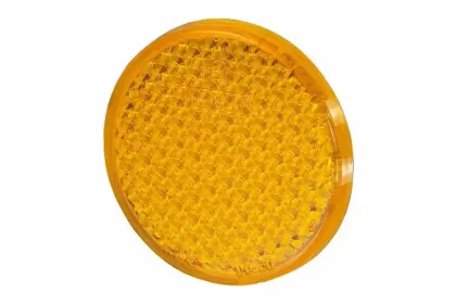 Odbłask okrągły taśma - żółty FI 75mm ODB009
