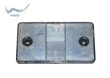 Odbłask prostokątny biały 70mm x 125mm x 8mm KD1-4A 70X125X8