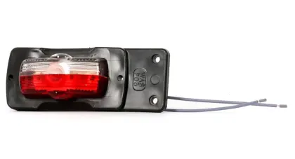 Lampa obrysowa pozycyjna PO3 na gumie 12/24V lewa wodoodporna z przewodem 37837