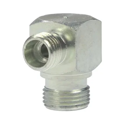 Złącze hydrauliczne kolanko 90 BB M18x1,5 - M14x1,5 12L/8L 38329