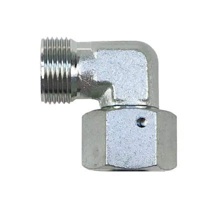 Złącze - złączka hydrauliczna - kolanko 90 AB nakrętka K M22x1,5 - M22x1,5 15L/15L 38392