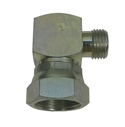 Złącze hydrauliczne kolanko 90 AB M22x1,5 - M16x1,5 15L/10L stożek starego typu bez oringu 38398