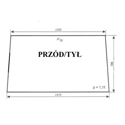 Szyba przednia/tylna do Fendt 614 LSA 45447