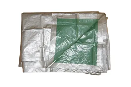 PLANDEKA POLIETYLENOWA  5X8M  SZARO-ZIELONA 130 G