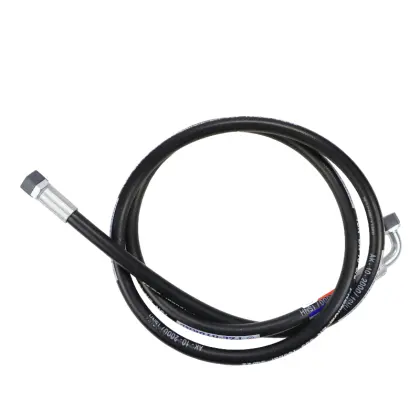 Przewód wąż hydrauliczny gwint M18x1,5 prosta/90 stopni (kolanko) L-2000mm DN10-1SN 18MPa PZL HYDRAL 46297
