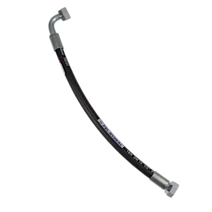 Przewód wąż hydrauliczny gwint M22x1,5 prosta/90 stopni (kolanko) L-500mm DN12-1SN 16MPa PZL HYDRAL 46315