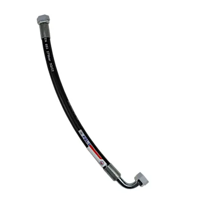 Przewód wąż hydrauliczny 275 bar gwint M22x1,5 prosta/90 stopni L-500mm DN12-12SN PZL HYDRAL 46316