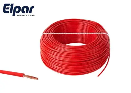 PRZEWÓD ELEKTRYCZNY KABEL ELPAR  1X0,75MM2 CZERWONY 100MB