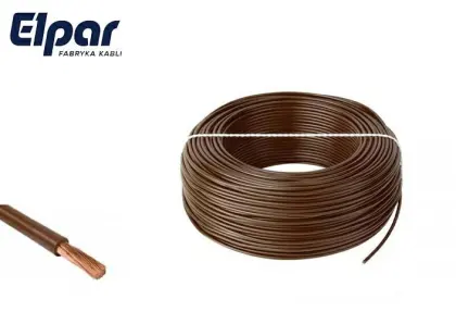 PRZEWÓD ELEKTRYCZNY KABEL ELPAR 1X0,75MM2 BRĄZ 100MB