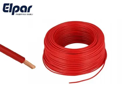 PRZEWÓD ELEKTRYCZNY KABEL ELPAR 1X1,5MM2 CZERWONY 100MB 450/750V