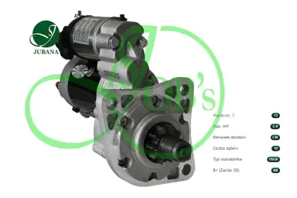ROZRUSZNIK PLANETARNY JOBS JUBANA CASE, MF 12V 2,8KW 0001362020 AZJ3151