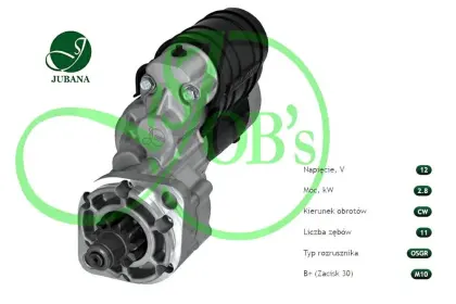 ROZRUSZNIK PLANETARNY JOBS JUBANA STEYR LAMBORGHINI 12V 2,8KW  9142602 0001314011