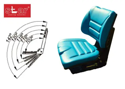 SIEDZENIE UNIWERSALNE PVC DZIELONE FOTEL DO CIĄGNIKA AMORTYZOWANE C330 C360 ZETOR MTZ T25 TURCJA