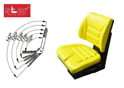 SIEDZENIE UNIWERSALNE PVC DZIELONE FOTEL DO CIĄGNIKA AMORTYZOWANE C330 C360 ZETOR MTZ T25 TURCJA
