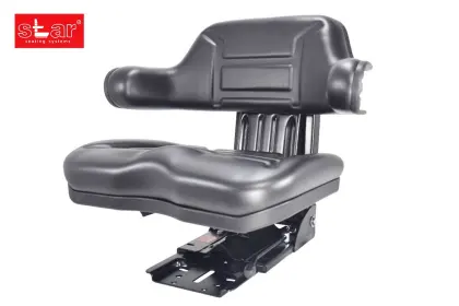 SIEDZENIE UNIWERSALNE Z PODŁOKIETNIKIEM PVC DZIELONE FOTEL DO CIĄGNIKA AMORTYZOWANE  C330 C360 ZETOR MTZ T25 MF TURCJA