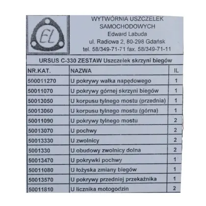 Komplet uszczelek skrzyni C-330