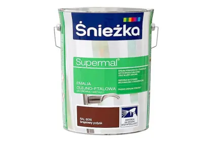 SUPERMAL EMALIA OLEJNO-FTALOWA BRĄZOWY POŁYSK RAL8016 5L ŚNIEŻKA