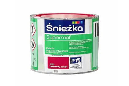 SUPERMAL EMALIA OLEJNO-FTALOWA CZERWONY POŁYSK F590 0,2L ŚNIEŻKA