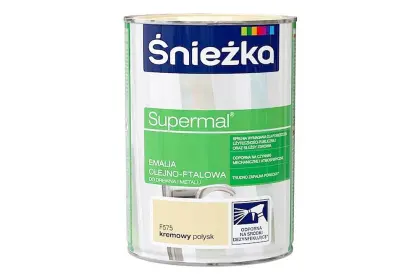 SUPERMAL EMALIA OLEJNO-FTALOWA KREMOWY POŁYSK F575 0,8L ŚNIEŻKA