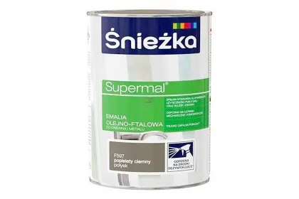 SUPERMAL EMALIA OLEJNO-FTALOWA POPIELATY CIEMNY F597 0,8L ŚNIEŻKA