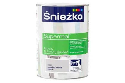 SUPERMAL EMALIA OLEJNO-FTALOWA POPIELATY ŚREDNI F598 0,8L ŚNIEŻKA