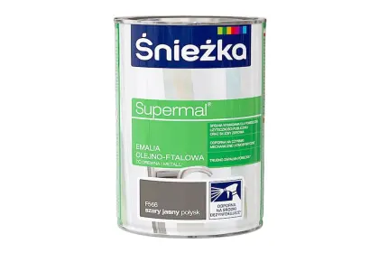 SUPERMAL EMALIA OLEJNO-FTALOWA SZARY JASNY F566 0,8L ŚNIEŻKA