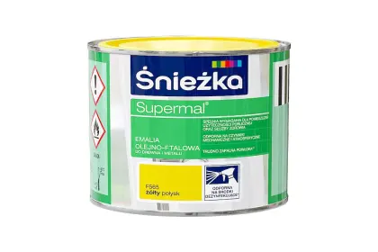 SUPERMAL EMALIA OLEJNO-FTALOWA ŻÓŁTY POŁYSK F565 0,2L ŚNIEŻKA