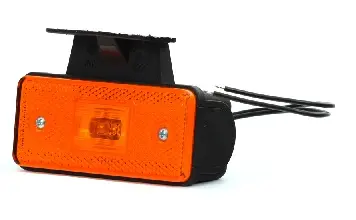 Lampa obrysowa pozycyjna boczna W17D 12/24V Pomarańczowa wodoodporna IP68 LED z odblaskiem
