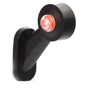 Lampa obrysowa kątowa przednio - tylna W21.7 12/24V Biało - Czerwona LED 12V/24V wodoodporna IP66/68 prawa