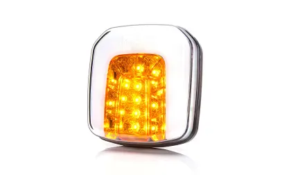 Lampa zespolona przednia z światłem kierunku W169 12/24V wodoodporna IP68 LED z przewodem