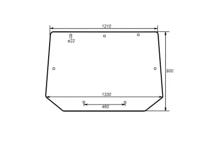 SZYBA 724 TYLNA PRONAR 13N020301 1206X1336XX900