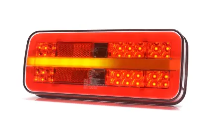 Lampa zespolona tylna W187/3DD 12V/24V wodoodporna IP68 LED kierunek pływający neon prawa z przewodem