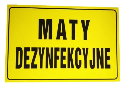 TABLICZKA OSTRZEGAWCZA MATY DEZYNFEKCYJNE