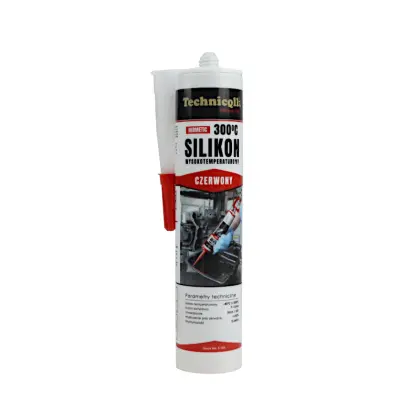 Silikon wysokotemperaturowy kartusz 300ml od -40do +300C czerwony Technicqll