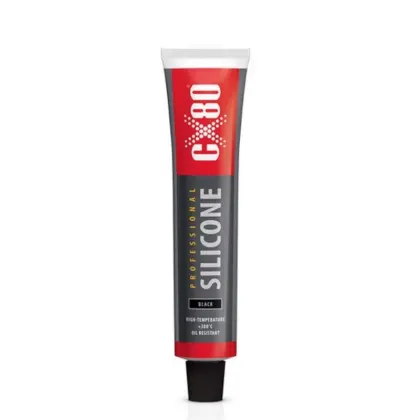 Silikon olejoodporny uszczelniacz trwały odporny na UV -65C do +260C czarny 80ml Profesional CX-80