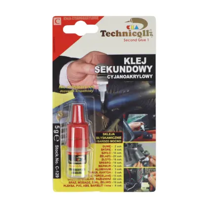 Klej cyjanoakrylowy sekundowy 5g C-129 Technicqll