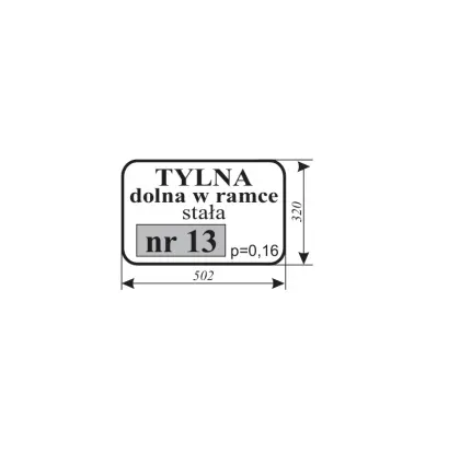 Szyba tylna dolna w ramce do Zetor 7011 11815