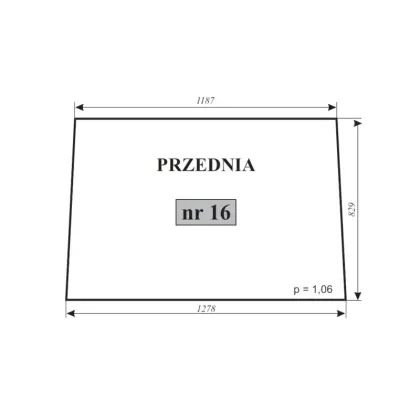 Szyba przednia do Zetor 7011 11846