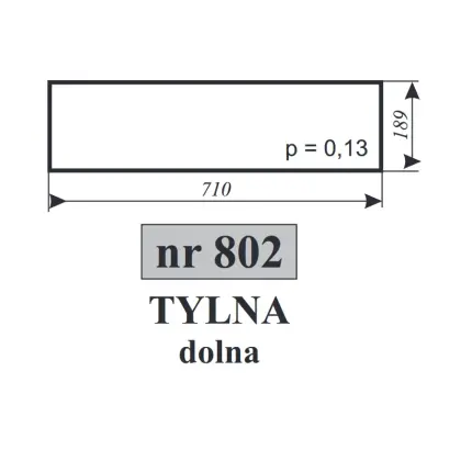 Szyba tylna dolna C-360