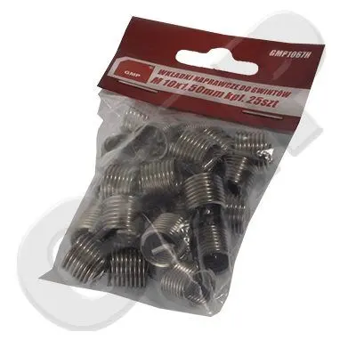 WKŁADKI NAPRAWCZE DO GWINTÓW M10X1,5MM KOMPLET 25 SZTUK