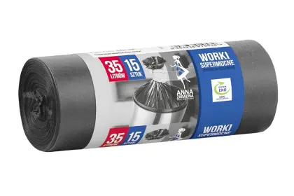 WORKI NA ŚMIECI AZ 35L SUPERMOCNE CZARNE