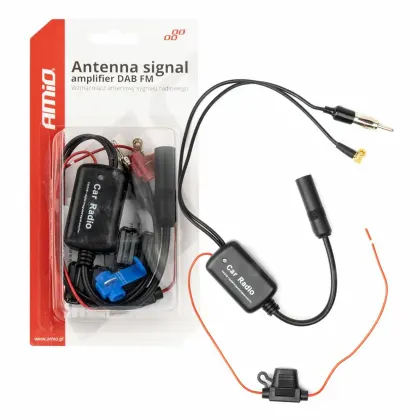 WZMACNIACZ ANTENOWY SYGNAŁU RADIOWEGO 12V DAB FM