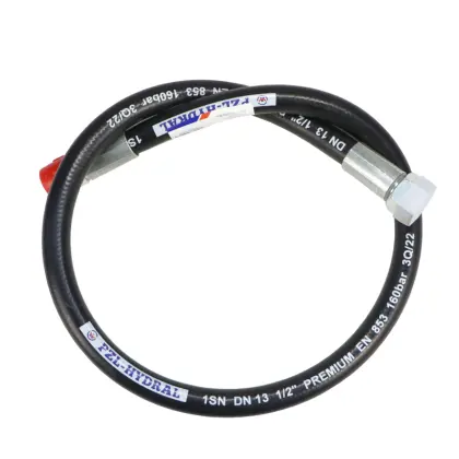 Przewód wąż hydrauliczny gwint M22x1,5 proste L-1000mm DN12-1SN 7214/07-20-000/0 , 7274/07-074/0 Troll (AB-13-1000, P11P21) 16MPa PZL HYDRAL