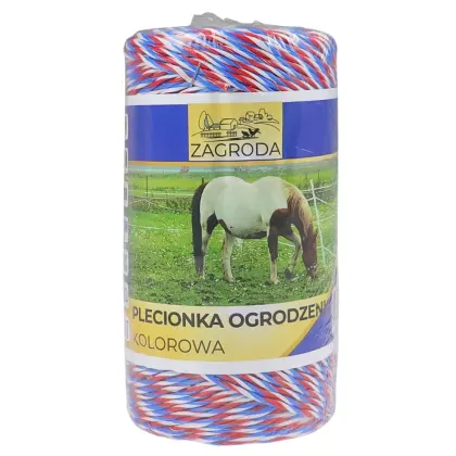 Plecionka ogrodzenia elektryzatora pastucha 3 x 0.16mm odporna na UV 250m kolorowa ZAGRODA