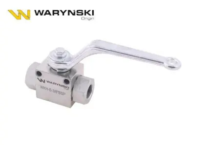 ZAWÓR KULOWY HYDRAULICZNY 2-DROGOWY 2/2-3/8 BSP Z OTWORAMI MOCUJĄCYMI 500BAR