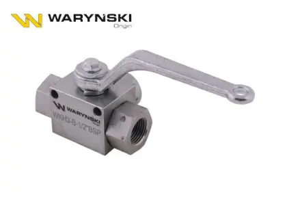 ZAWÓR KULOWY HYDRAULICZNY 3-DROGOWY 3/2-1/2 BSP Z OTWORAMI MOCUJĄCYMI 500BAR