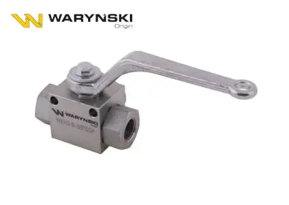 ZAWÓR KULOWY HYDRAULICZNY 3-DROGOWY 3/2-3/8 BSP Z OTWORAMI MOCUJĄCYMI 500BAR