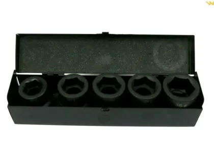 ZESTAW NASADEK 1` 5EL.  27, 30, 32, 33, 36MM ZE STALI CRMO DIN 3129